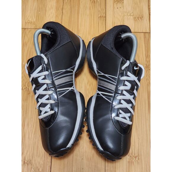 Nike Delight Womens Golf Shoes Soft Spike Cleats Black Leather Size 6 418355-010 - Picture 7 of 9